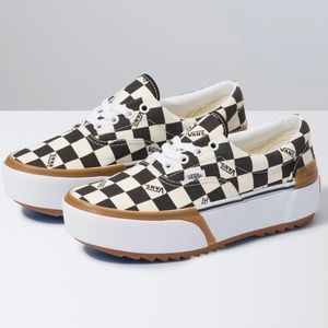 vans checkerboard era stacked